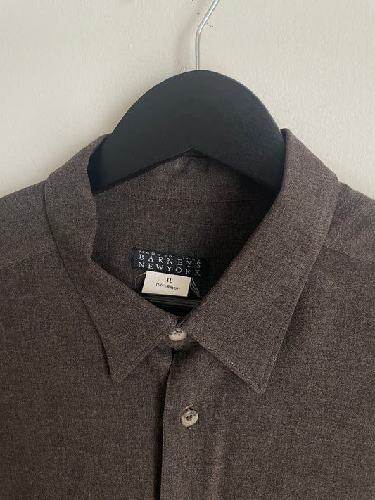 "Barneys New York" Rayon Button Up Shirt
