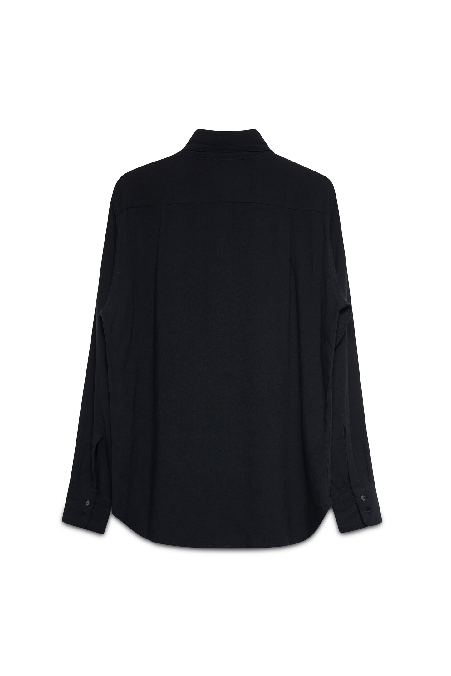 Jane Shirt in Black Rayon/Linen