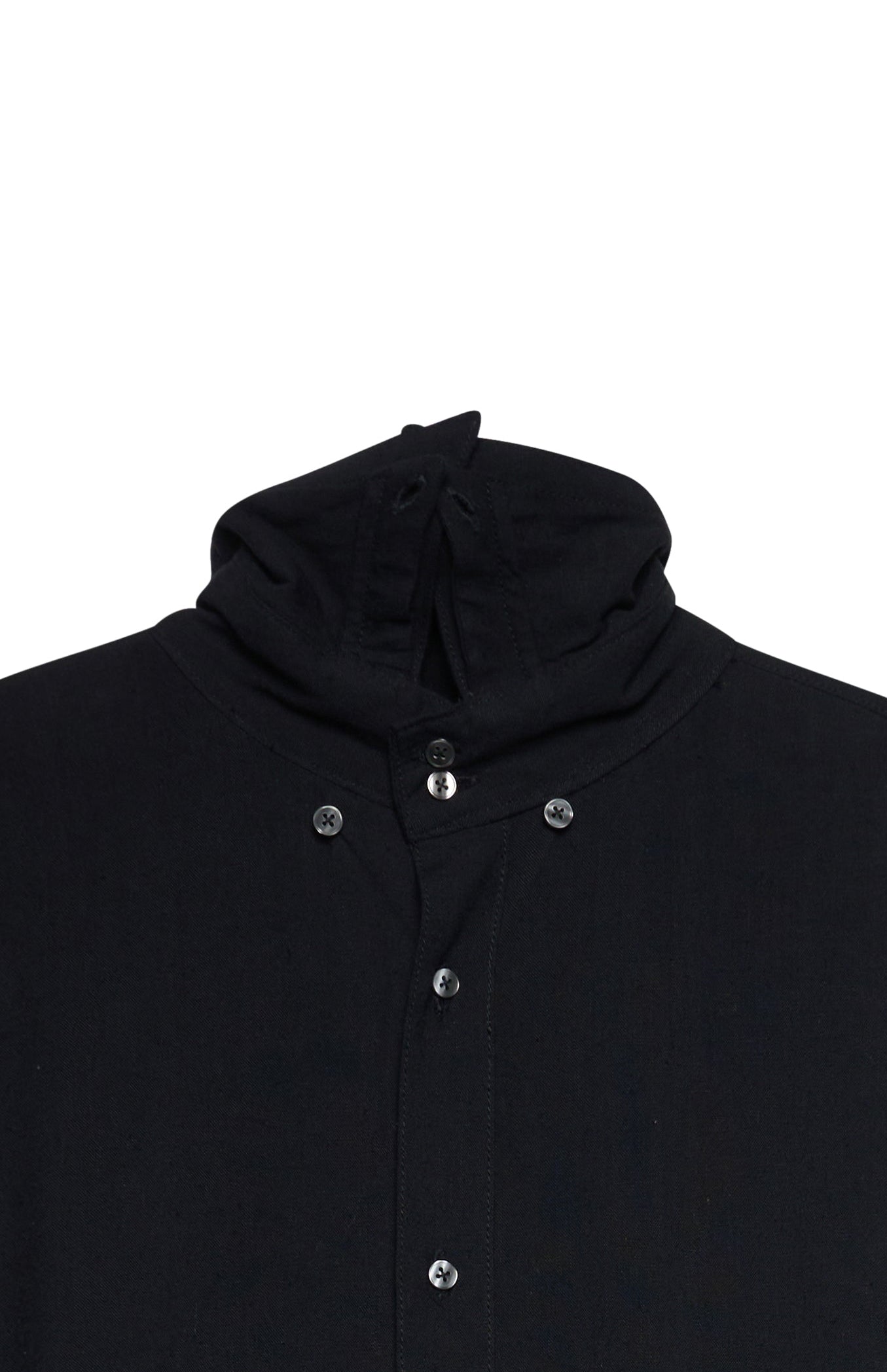 Jane Shirt in Black Rayon/Linen