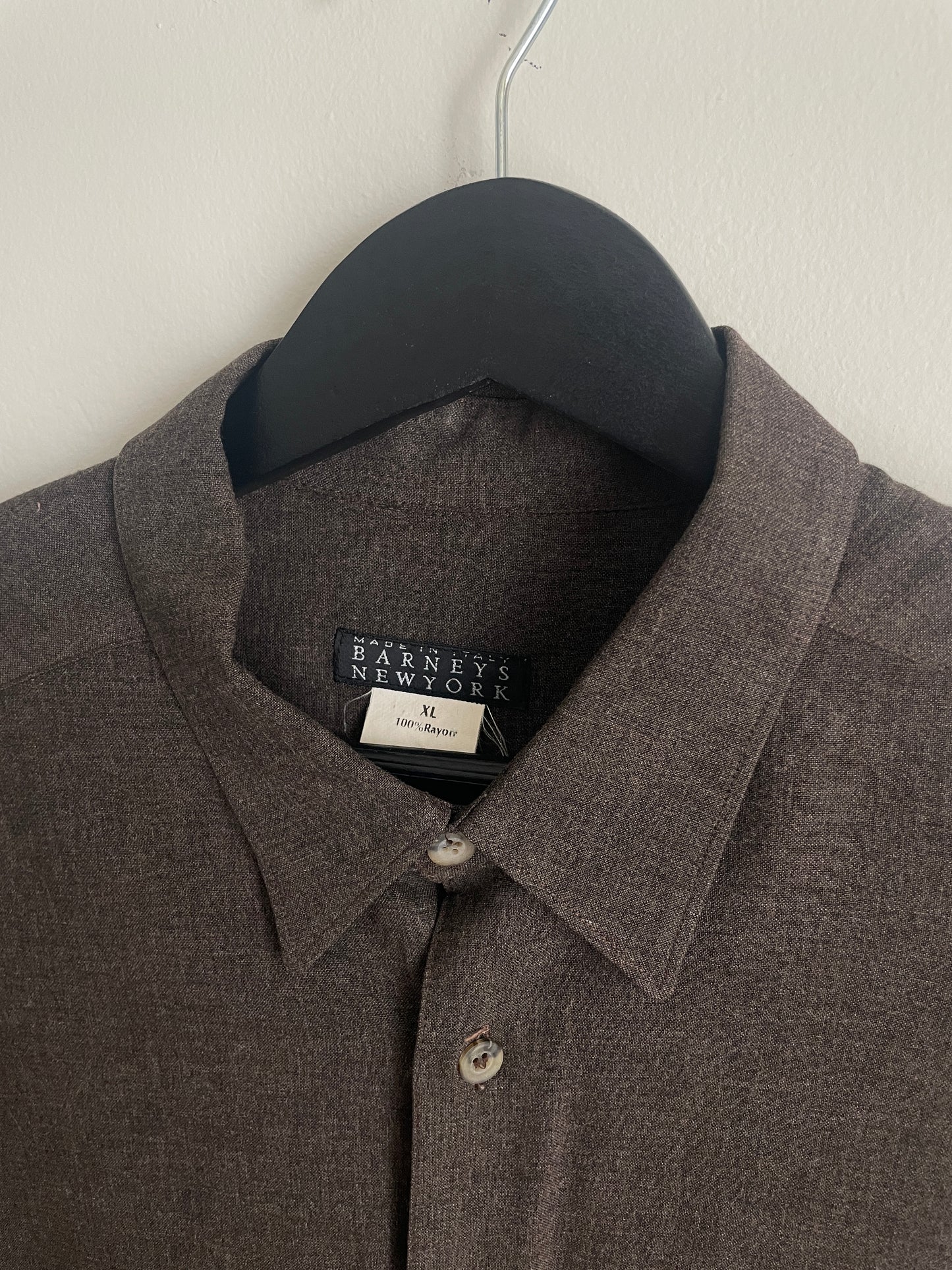 "Barneys New York" Rayon Button Up Shirt