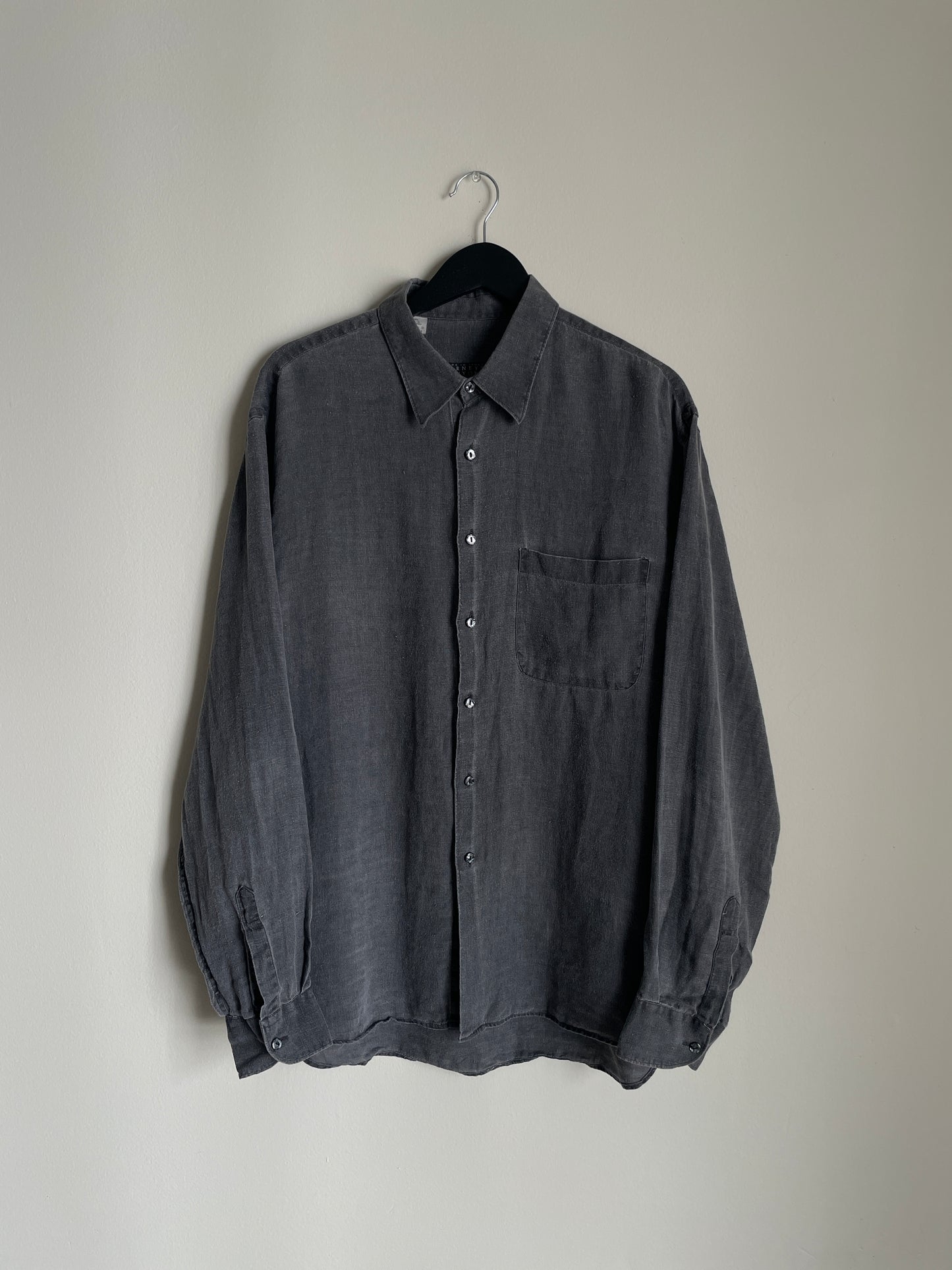 "Barneys New York" Linen Button Up Shirt