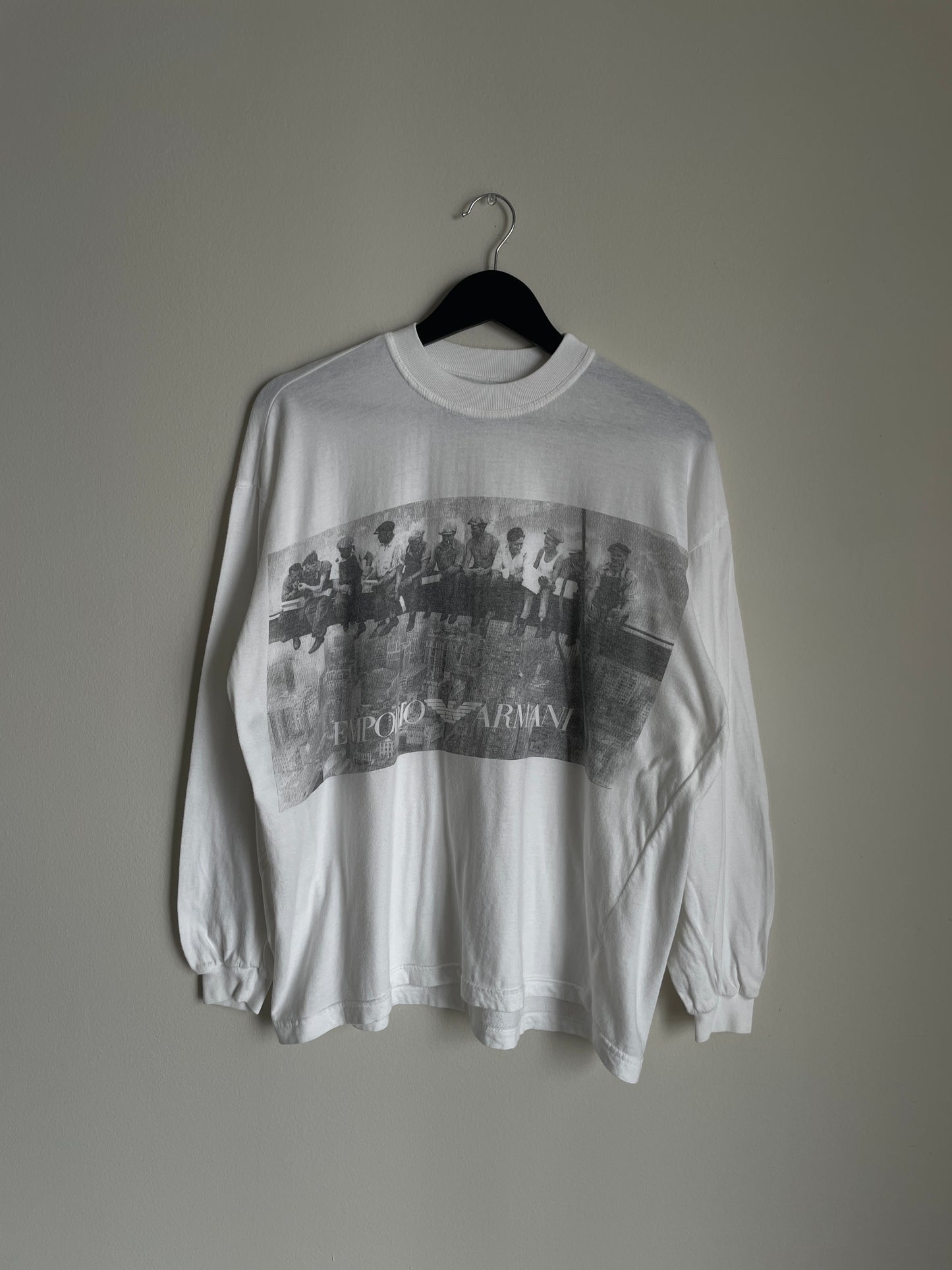 Emporio Armani "Lunch atop a Skyscraper" Long Sleeve Tee