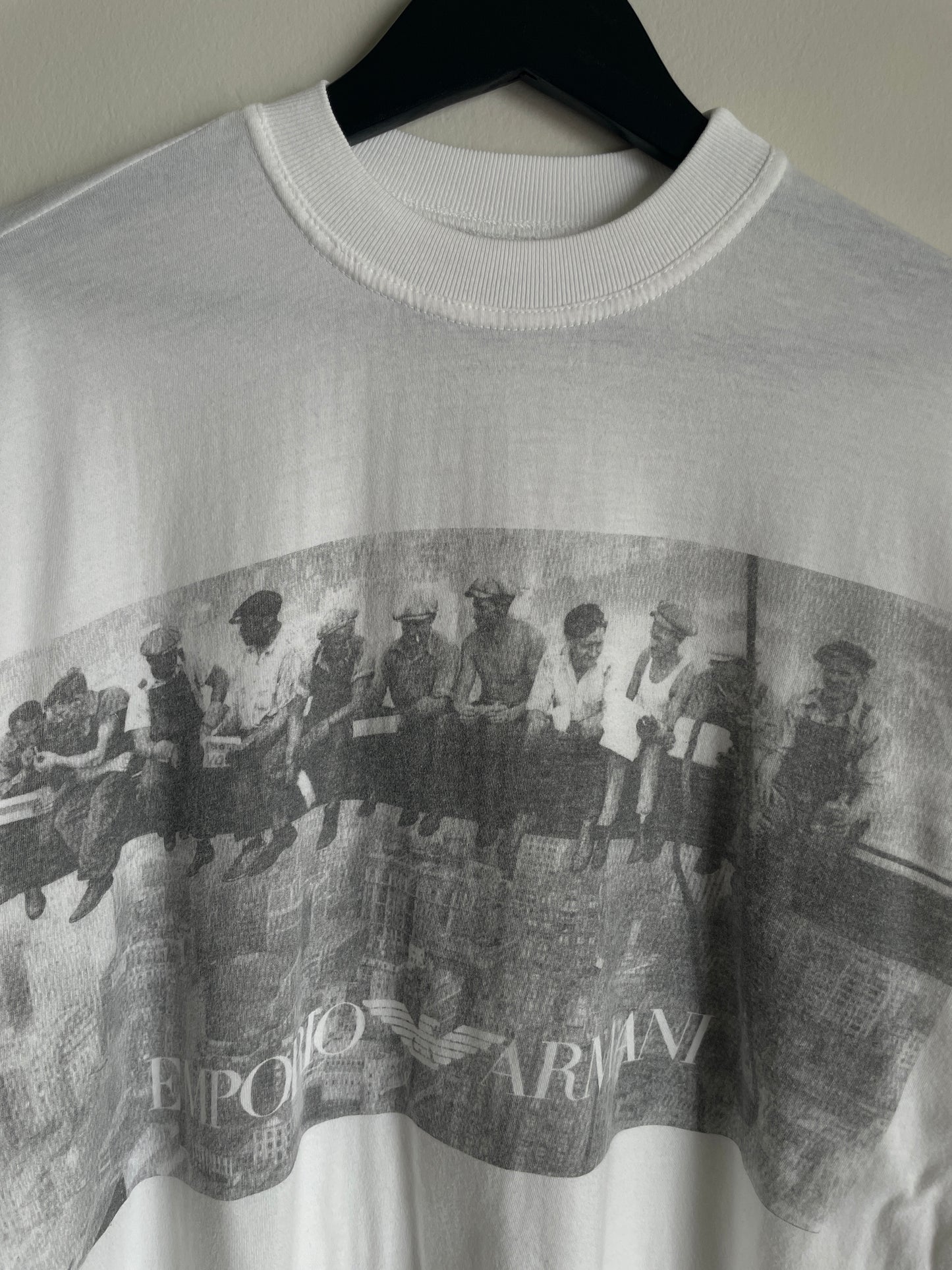 Emporio Armani "Lunch atop a Skyscraper" Long Sleeve Tee