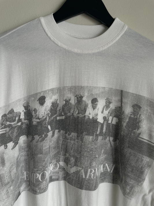 Emporio Armani "Lunch atop a Skyscraper" Long Sleeve Tee