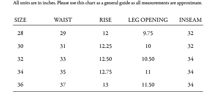 Size Guide
